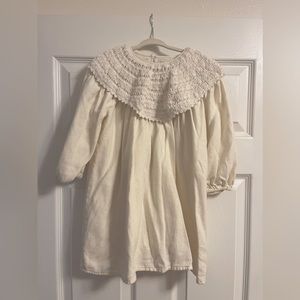 ZARA crochet collar dress